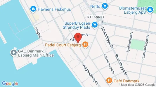 Lejligheder til leje i Esbjerg Centrum - kort over placeringen