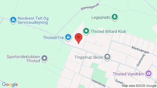 Lejligheder til leje i Thisted - kort over placeringen