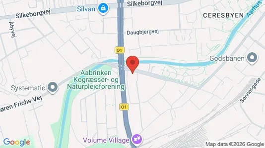 Lejligheder til leje i Århus C - kort over placeringen