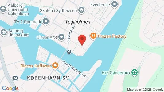 Lejligheder til leje i København SV - kort over placeringen