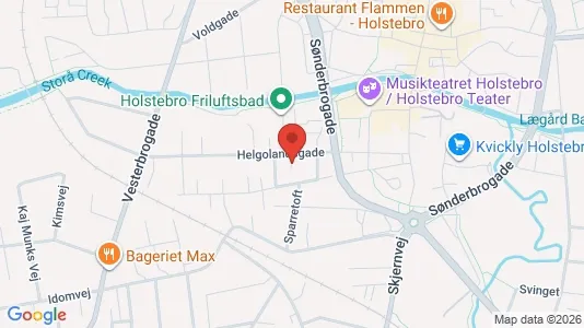 Lejligheder til salg i Holstebro - kort over placeringen