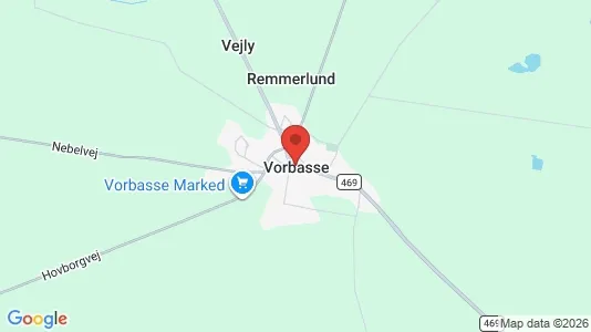 Huse til salg i Vorbasse - kort over placeringen