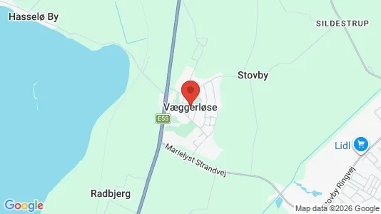 Grunde til salg i Væggerløse - Foto fra Google Street View