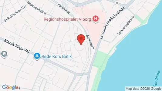 Lejligheder til leje i Viborg - kort over placeringen