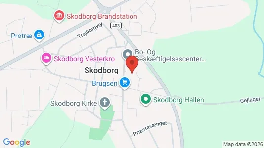 Lejligheder til leje i Rødding - kort over placeringen