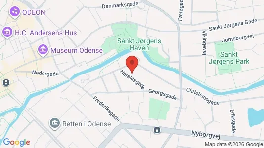 Lejligheder til leje i Odense C - kort over placeringen