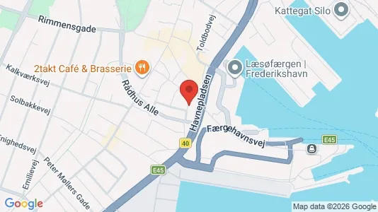 Lejligheder til leje i Frederikshavn - kort over placeringen