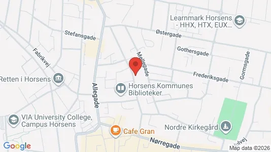 Lejligheder til leje i Horsens - kort over placeringen