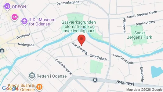 Lejligheder til leje i Odense C - kort over placeringen