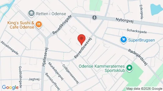 Lejligheder til leje i Odense C - kort over placeringen