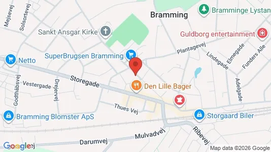 Lejligheder til leje i Bramming - kort over placeringen