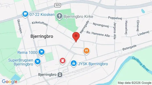 Lejligheder til leje i Bjerringbro - kort over placeringen