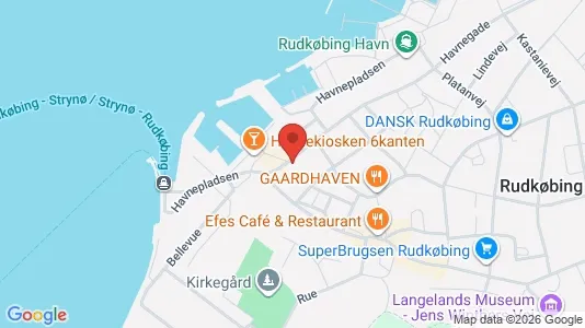 Lejligheder til leje i Rudkøbing - kort over placeringen
