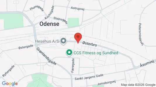 Lejligheder til leje i Odense C - kort over placeringen