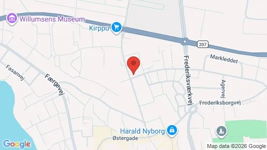 Lejligheder til leje i Frederikssund - kort over placeringen