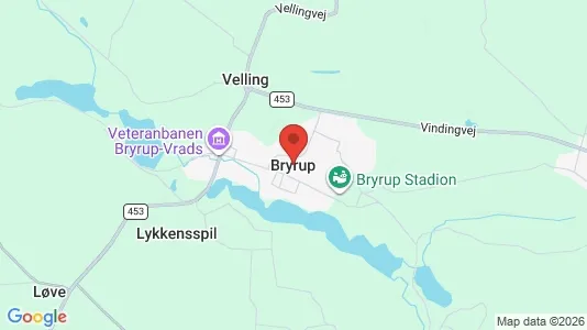 Huse til salg i Bryrup - Foto fra Google Street View