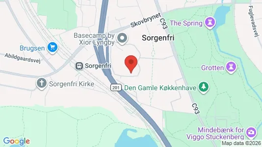 Lejligheder til leje i Kongens Lyngby - kort over placeringen