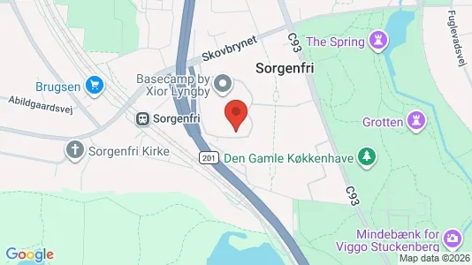 Lejligheder til leje i Kongens Lyngby - kort over placeringen