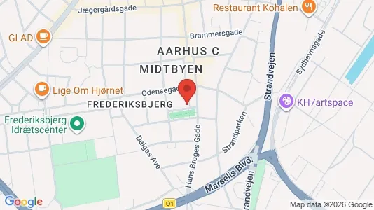Lejligheder til leje i Århus C - kort over placeringen