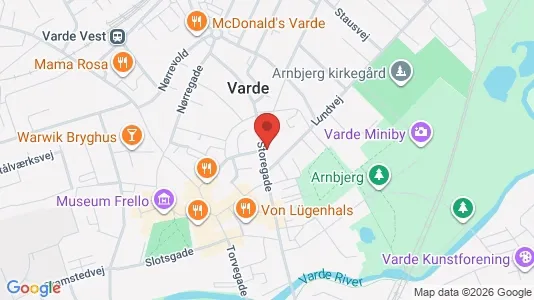 Lejligheder til leje i Varde - kort over placeringen
