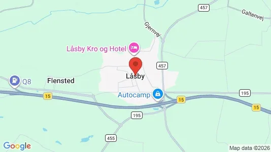 Huse til salg i Låsby - Foto fra Google Street View