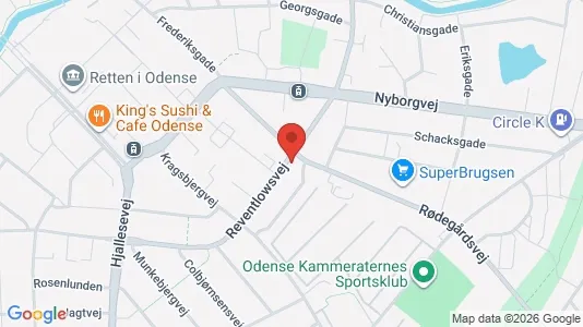 Lejligheder til leje i Odense C - kort over placeringen