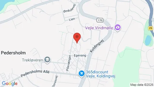 Lejligheder til leje i Vejle Centrum - kort over placeringen