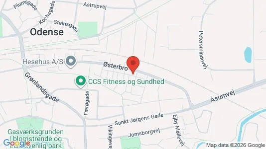 Lejligheder til leje i Odense C - kort over placeringen