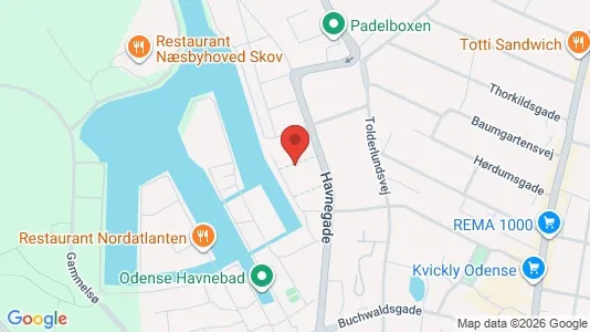 Lejligheder til leje i Odense C - kort over placeringen
