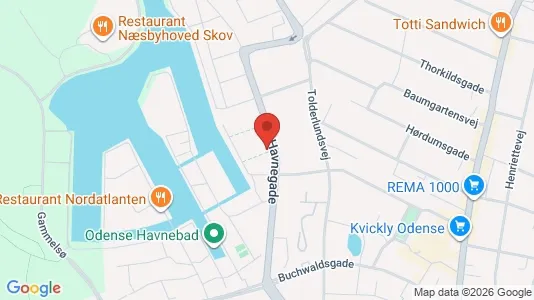Lejligheder til leje i Odense C - kort over placeringen