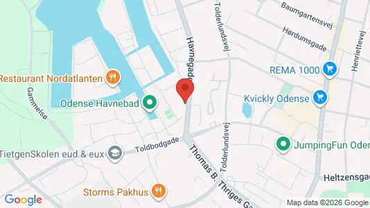 Lejligheder til leje i Odense C - kort over placeringen