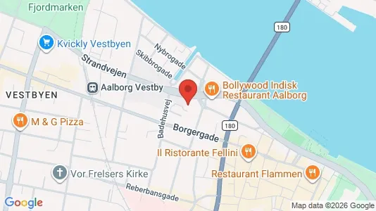 Lejligheder til leje i Aalborg Centrum - kort over placeringen