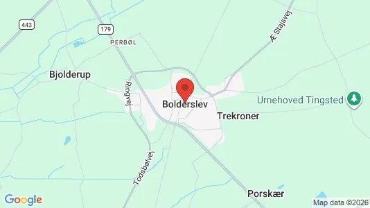 Huse til salg i Bolderslev - kort over placeringen