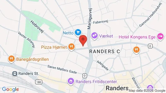 Lejligheder til salg i Randers C - kort over placeringen