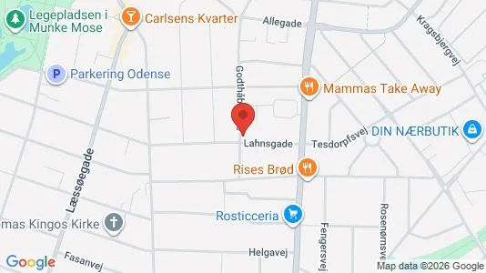 Lejligheder til leje i Odense C - kort over placeringen
