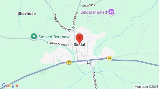 Lejligheder til salg i Sindal - kort over placeringen