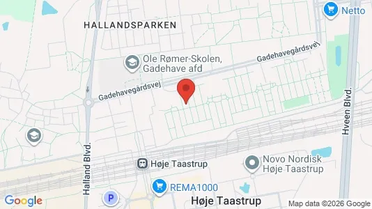 Lejligheder til leje i Taastrup - kort over placeringen