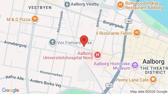 Lejligheder til salg i Aalborg Centrum - kort over placeringen
