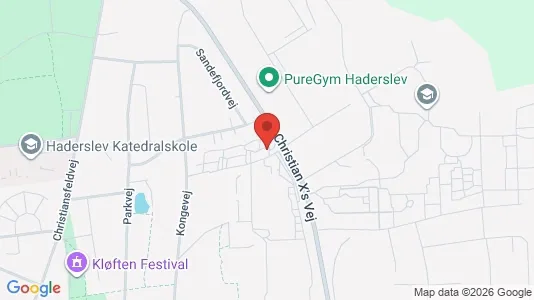 Lejligheder til leje i Haderslev - kort over placeringen