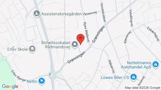 Lejligheder til leje i Haderslev - kort over placeringen