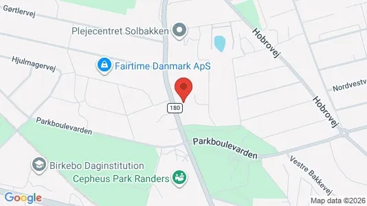 Lejligheder til leje i Randers NV - kort over placeringen