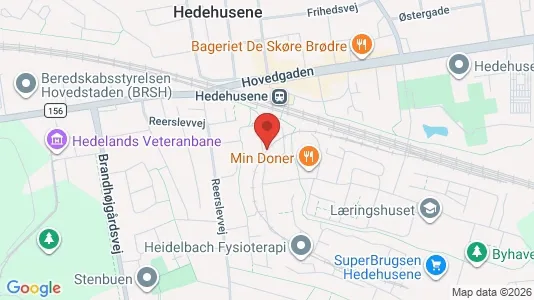 Lejligheder til leje i Hedehusene - kort over placeringen