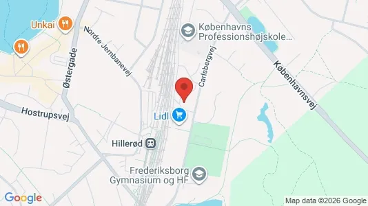 Lejligheder til leje i Hillerød - kort over placeringen
