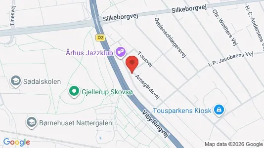 Lejligheder til leje i Åbyhøj - kort over placeringen