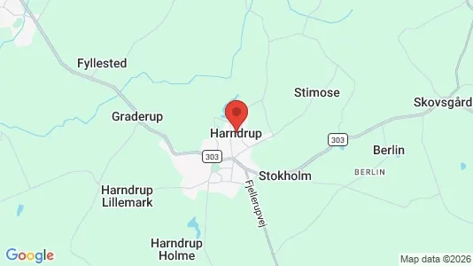 Huse til salg i Harndrup - Foto fra Google Street View