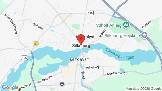 Lejligheder til leje i Silkeborg - kort over placeringen
