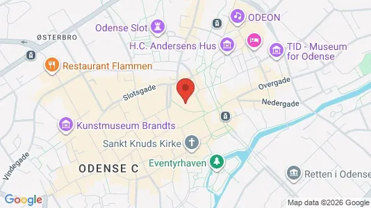 Lejligheder til leje i Odense C - kort over placeringen