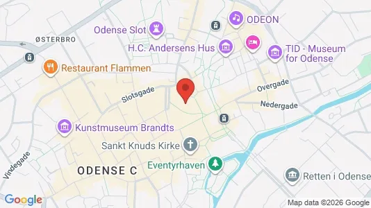 Lejligheder til leje i Odense C - kort over placeringen