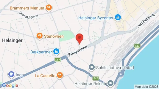 Andelsboliger til salg i Helsingør - kort over placeringen