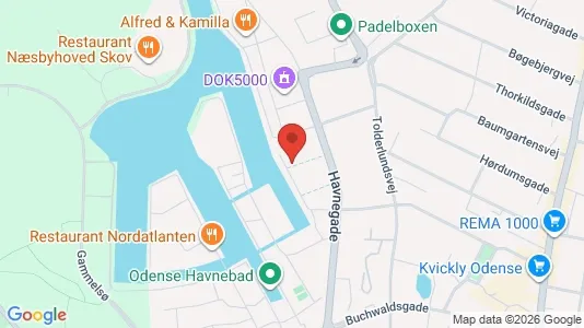 Lejligheder til leje i Odense C - kort over placeringen